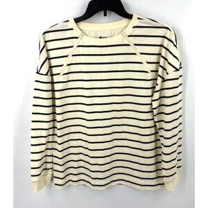 Spoonie Threads Vanilla Striped Adult Chest Zip Access Long-Sleeve Tshirt Small